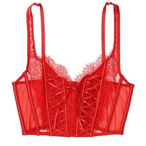 Victorias Secret Lace Up Corset Top